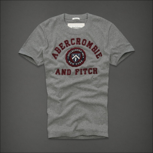 Abercrombie Fitch Hombres De Cuello Redondo Corto Remera AF5382